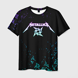 Футболка мужская Metallica металлика neon, цвет: 3D-принт