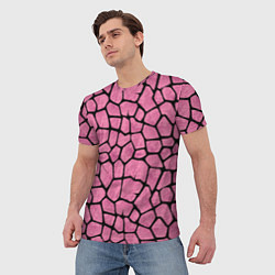 Футболка мужская Шерсть розового жирафа, цвет: 3D-принт — фото 2