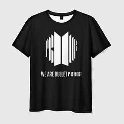 Футболка мужская BTS WE ARE BULLETPROOF БТС - мы пуленепробиваемые, цвет: 3D-принт