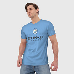Футболка мужская Manchester City Манчестер Сити Домашняя форма 2022, цвет: 3D-принт — фото 2