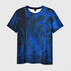Футболка мужская Синий абстрактный дым, цвет: 3D-принт