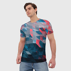Футболка мужская Абстрактный геометрический паттерн Abstract geomet, цвет: 3D-принт — фото 2
