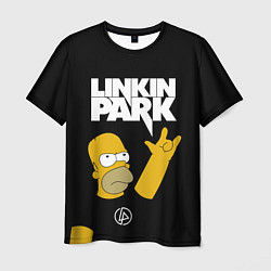 Футболка мужская LINKIN PARK ГОМЕР СИМПСОН, SIMPSONS, цвет: 3D-принт