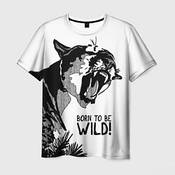 Футболка мужская Born to be wild! Cougar, цвет: 3D-принт