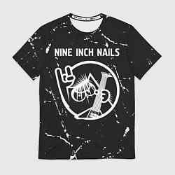 Футболка мужская Nine Inch Nails - КОТ - Потертости, цвет: 3D-принт