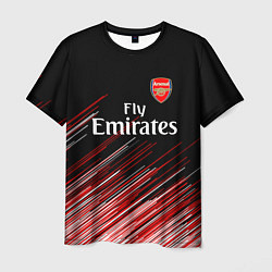 Футболка мужская Arsenal полосы, цвет: 3D-принт