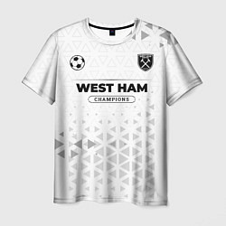 Футболка мужская West Ham Champions Униформа, цвет: 3D-принт