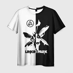 Футболка мужская Linkin Park логотип черно-белый, цвет: 3D-принт