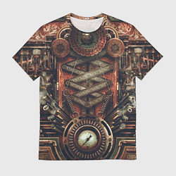 Футболка мужская Mechanical device in Steampunk Retro style, цвет: 3D-принт