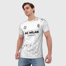 Футболка мужская AC Milan Champions Униформа, цвет: 3D-принт — фото 2