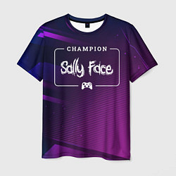 Футболка мужская Sally Face Gaming Champion: рамка с лого и джойсти, цвет: 3D-принт