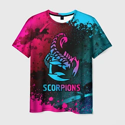 Футболка мужская Scorpions Neon Gradient, цвет: 3D-принт