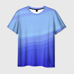 Футболка мужская Blue abstract pattern, цвет: 3D-принт