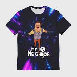 Футболка мужская Hello Neighbor Привет сосед Бегущий сосед, цвет: 3D-принт