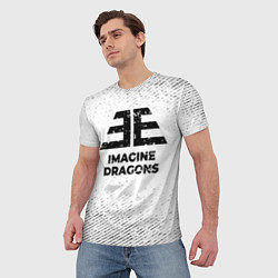 Футболка мужская Imagine Dragons с потертостями на светлом фоне, цвет: 3D-принт — фото 2