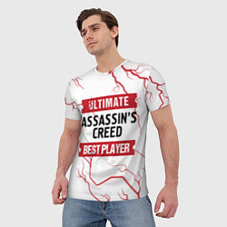 Футболка мужская Assassins Creed: красные таблички Best Player и Ul, цвет: 3D-принт — фото 2