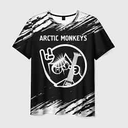 Футболка мужская Arctic Monkeys - КОТ - Краски, цвет: 3D-принт