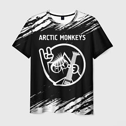 Футболка мужская Arctic Monkeys - КОТ - Краски, цвет: 3D-принт