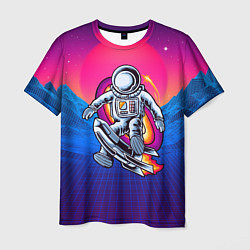 Футболка мужская Космонавт с ракетой, цвет: 3D-принт