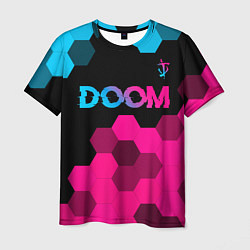 Футболка мужская Doom Neon Gradient, цвет: 3D-принт
