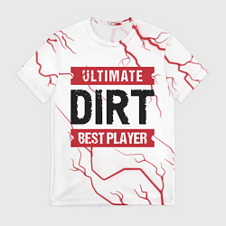 Футболка мужская Dirt: красные таблички Best Player и Ultimate, цвет: 3D-принт