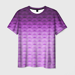 Футболка мужская Фиолетово-розовый геометрический узор Градиент, цвет: 3D-принт
