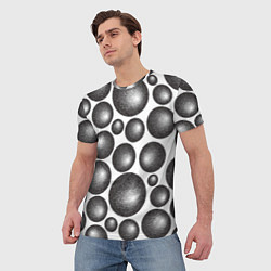 Футболка мужская Объёмные шары - текстура, цвет: 3D-принт — фото 2