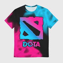 Футболка мужская Dota Neon Gradient, цвет: 3D-принт