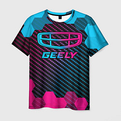 Футболка мужская Geely - neon gradient, цвет: 3D-принт