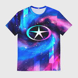 Футболка мужская JAC неоновый космос, цвет: 3D-принт
