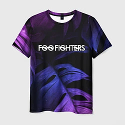Футболка мужская Foo Fighters neon monstera, цвет: 3D-принт