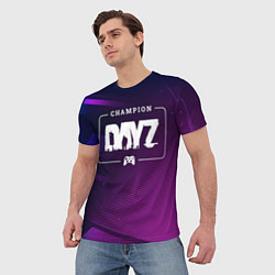 Футболка мужская DayZ gaming champion: рамка с лого и джойстиком на, цвет: 3D-принт — фото 2