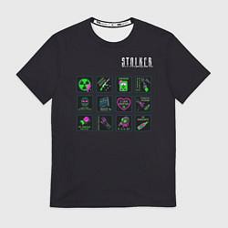 Футболка мужская STALKER Стикеры Припять, цвет: 3D-принт