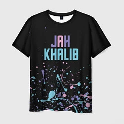 Футболка мужская Jah Khalib - краска, цвет: 3D-принт