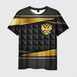 Футболка мужская Gold & black - Russia, цвет: 3D-принт