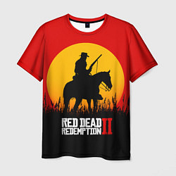 Футболка мужская Red Dead Redemption 2 - закат, цвет: 3D-принт