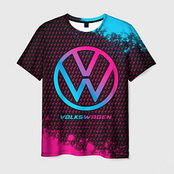 Футболка мужская Volkswagen - neon gradient, цвет: 3D-принт