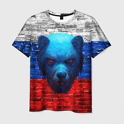 Футболка мужская Русский медведь арт, цвет: 3D-принт