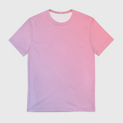 Мужская футболка Градиент - розовая пастель