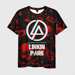 Футболка мужская Linkin Park rock glitch, цвет: 3D-принт