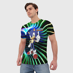 Футболка мужская Sonic - hedgehog - video game, цвет: 3D-принт — фото 2