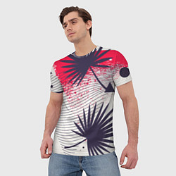Футболка мужская Треугольники и пальмы, цвет: 3D-принт — фото 2