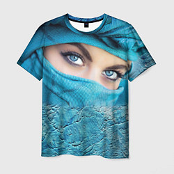 Футболка мужская Синеглазая девушка в хиджабе, цвет: 3D-принт
