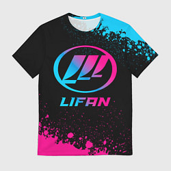 Футболка мужская Lifan - neon gradient, цвет: 3D-принт