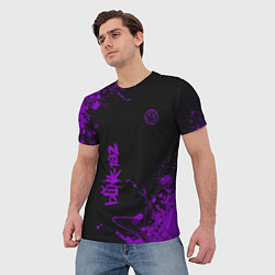 Футболка мужская Blink 182 фиолетовые брызги, цвет: 3D-принт — фото 2