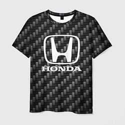Футболка мужская Honda абстракция карбон, цвет: 3D-принт