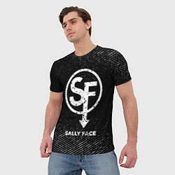 Футболка мужская Sally Face с потертостями на темном фоне, цвет: 3D-принт — фото 2