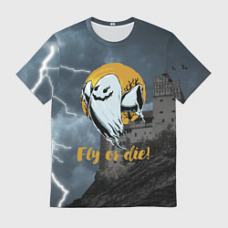Футболка мужская Fly or die! Castle, цвет: 3D-принт