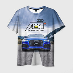 Футболка мужская Audi ABT - sportsline на трассе, цвет: 3D-принт