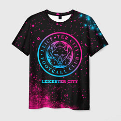 Футболка мужская Leicester City - neon gradient, цвет: 3D-принт